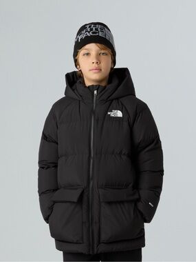 The North Face Teen North Down Fleece Lined Short Parka Black S 7/8 NWOT